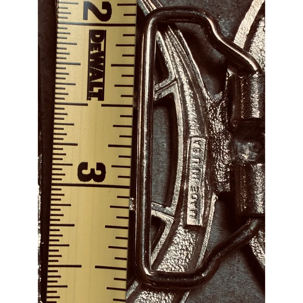 Vintage Old English Script Belt Buckle 'OC' Made in USA 4